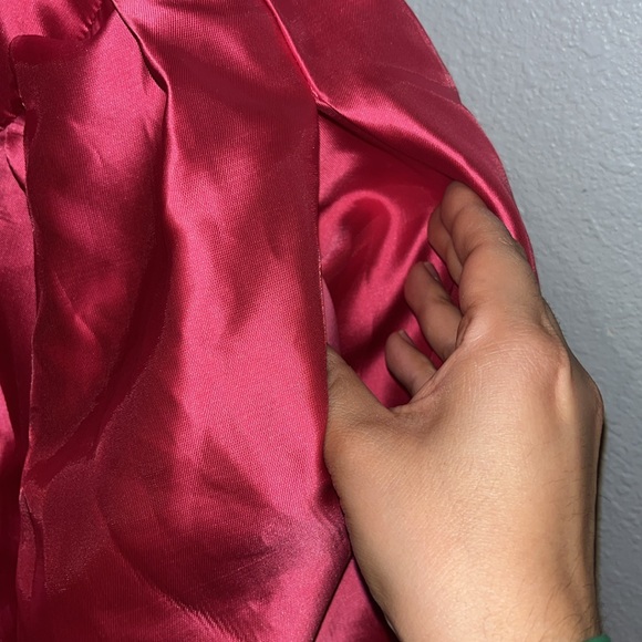 Hutch Sabrina Strapless V-Neck Pleated High-Low Gown - Picture 7 of 17